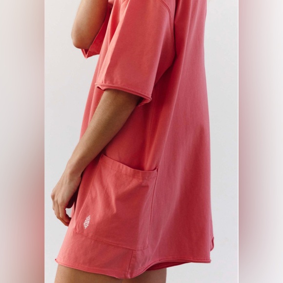 NWT Free People Movement FP Hot‎ shot Tee Romper Hibiscus - Picture 3 of 4